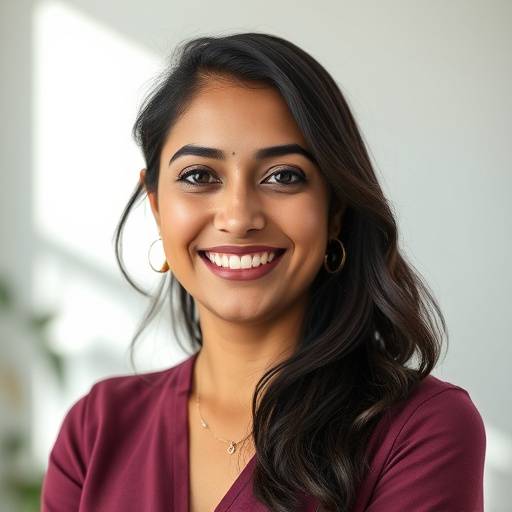Portrait of Anya Sharma, co-founder and lead guide.