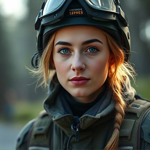 Portrait of Lena Petrova, wilderness first responder and guide.